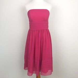David’s Bridal Strapless Pleated Dress Sz 8